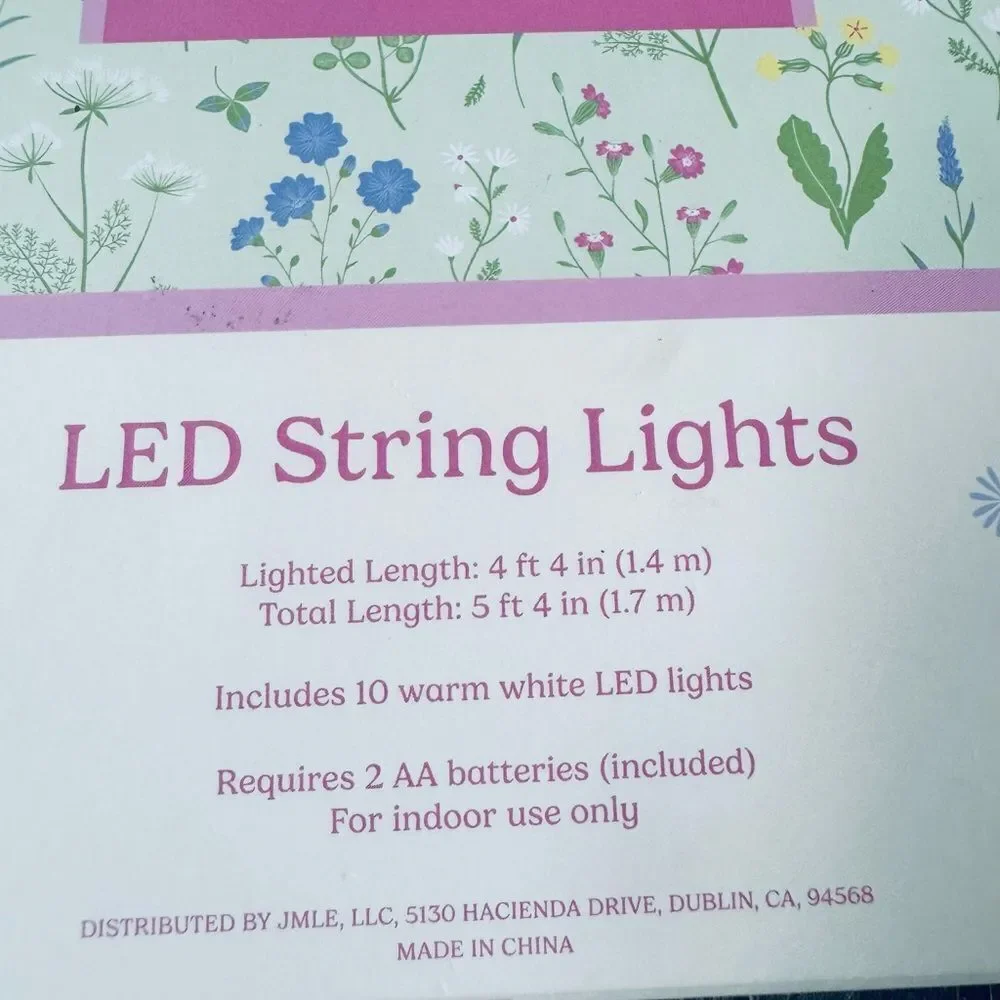 Silver Butterfly LED String Lights Spring Decor